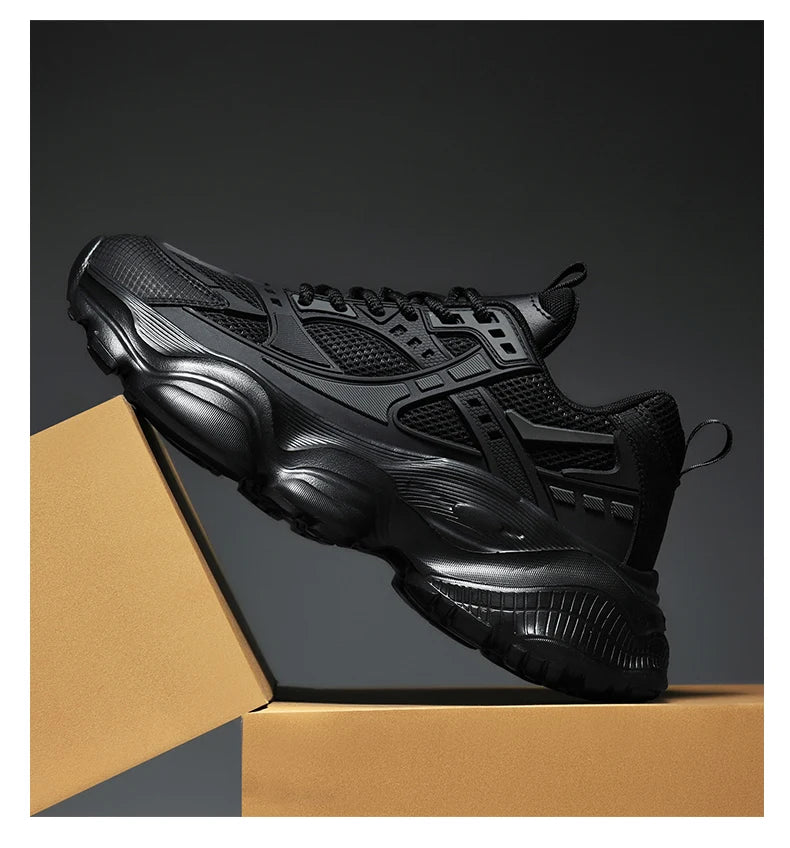 Tênis masculino casual atlético tênis de caminhada masculino preto alta qualidade tendência plataforma tênis de basquete para homem 2025